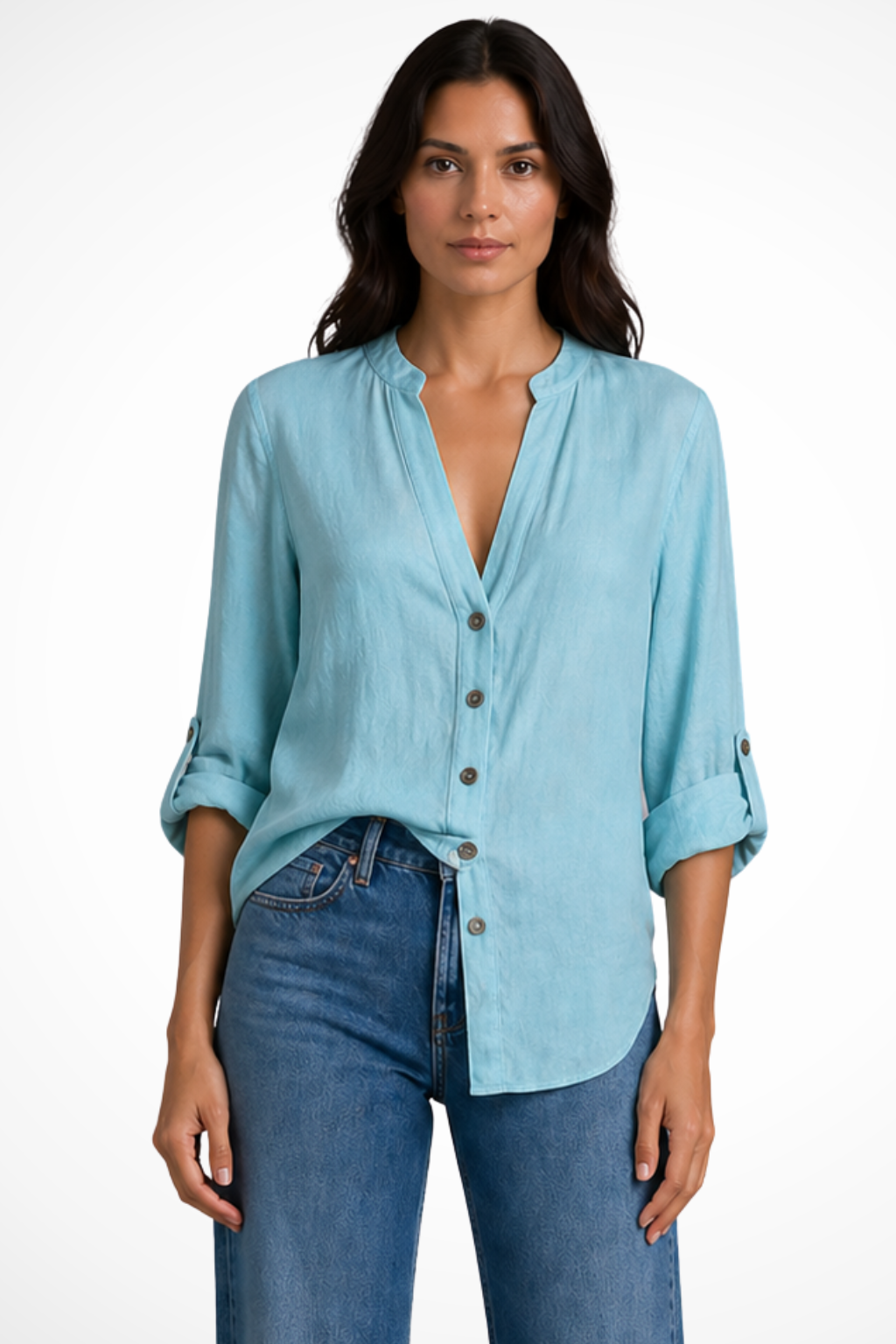 Paloma Women's Linen Shirt - full-length view