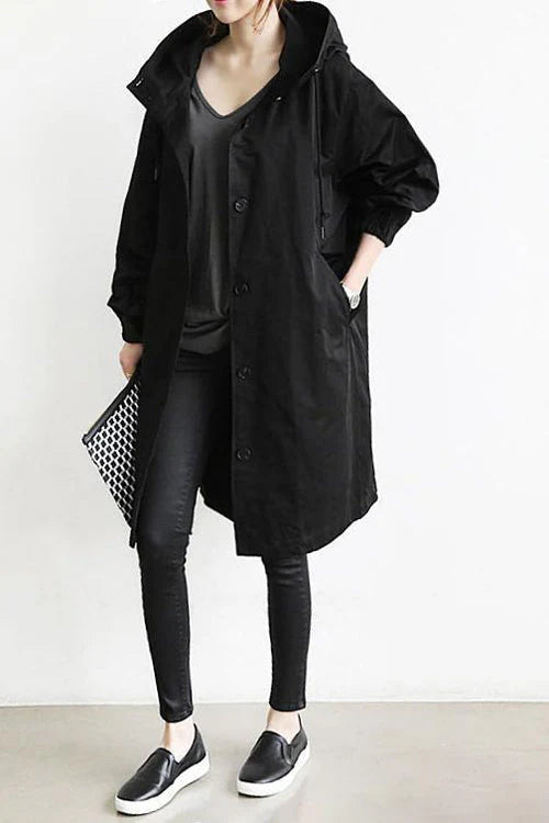Ivy Women's Trench Coat - fabric and finish detail