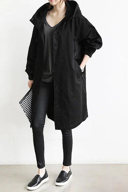 Ivy Women's Trench Coat - fabric and finish detail