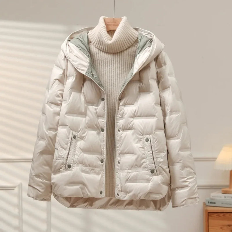 Ruby Women's Puffer Jacket | Black, White