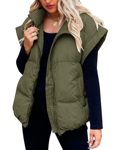 Wren Women's Puffer Jacket - fabric and finish detail
