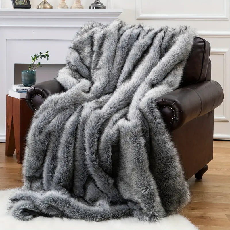 Ash Solar Throw Blanket - flat lay