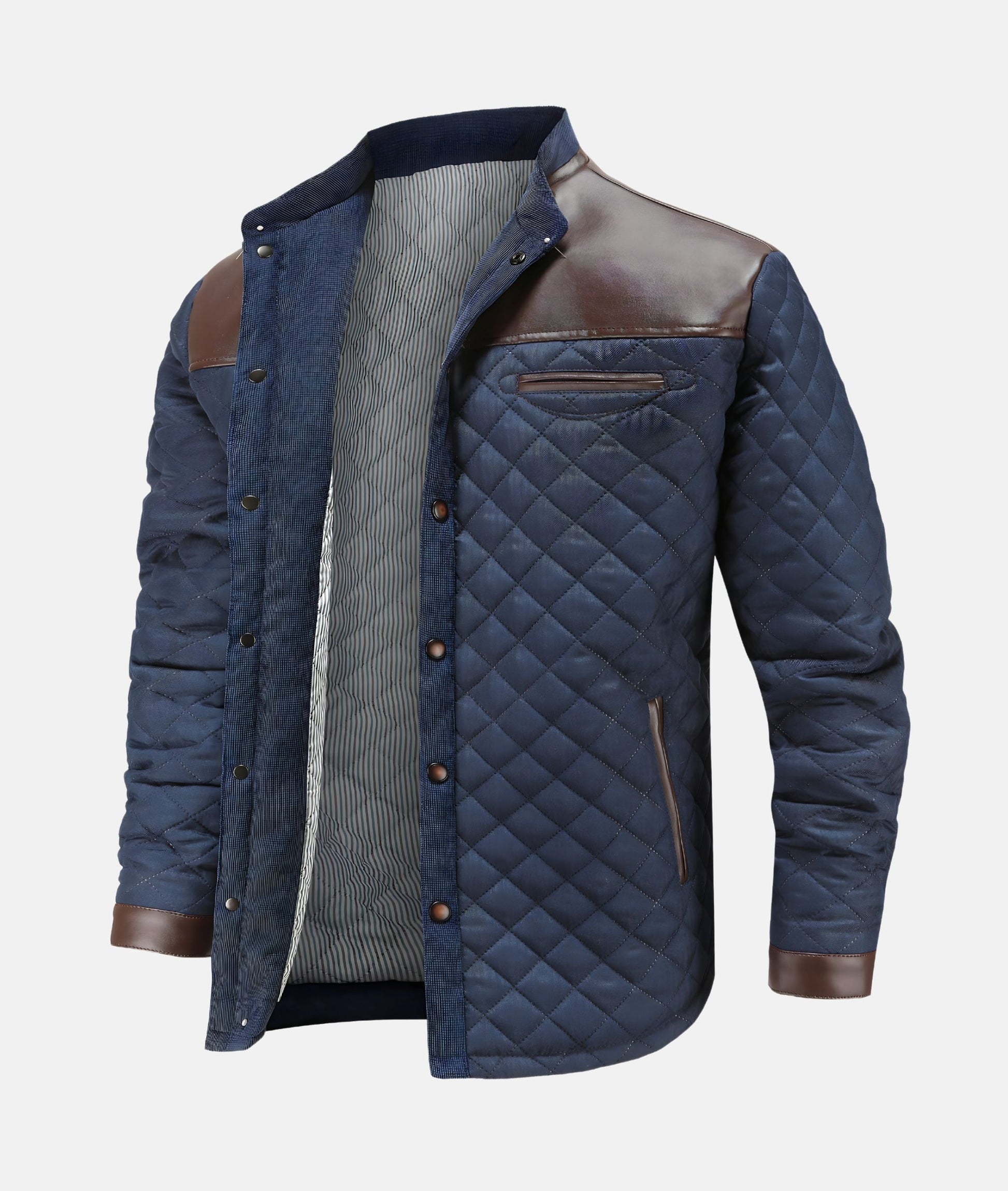 Rufus Men's Quilted Jacket - fabric and finish detail