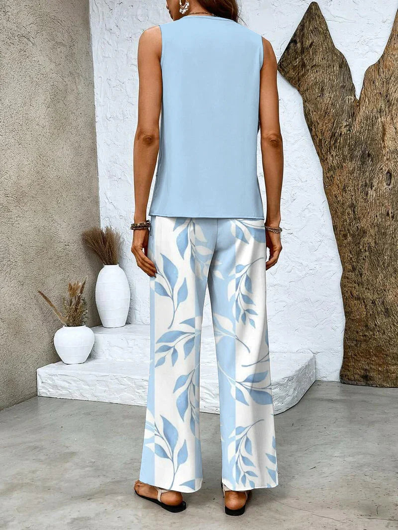 Vera Women's Printed Two-piece Set - flat lay