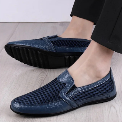 Theo Men's Loafers - fabric and finish detail
