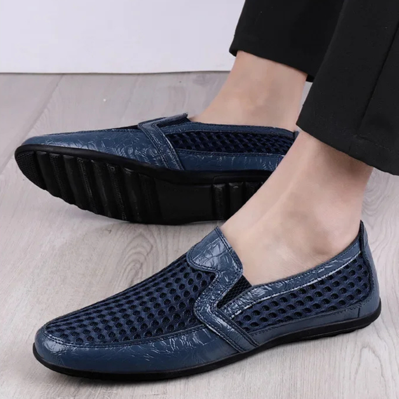 Theo Men's Loafers - fabric and finish detail
