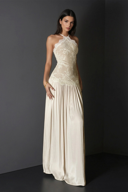 Elsie Women's Pleated Maxi Dress - back view