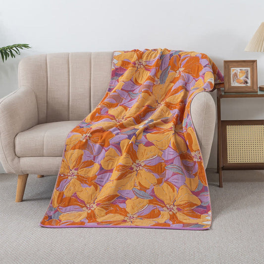 Cotton Gauze Bath Towel | Floral, Softens Over Time