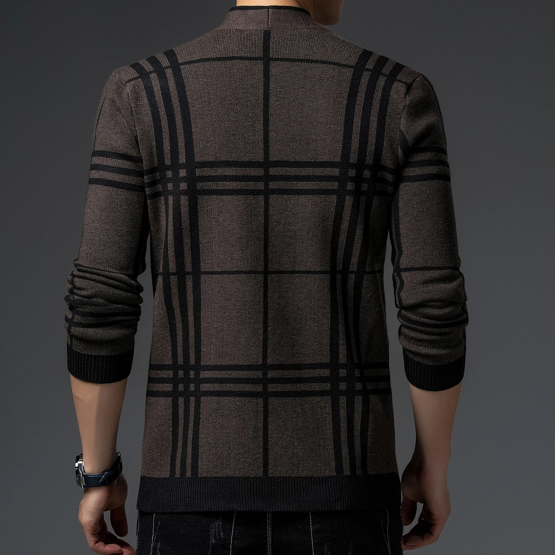 Rosa Women's Plaid Cardigan - close-up detail
