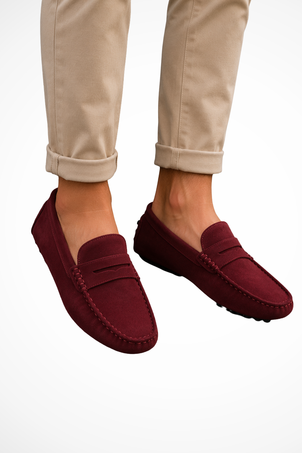 Kester Men's Suede Loafers - fabric and finish detail