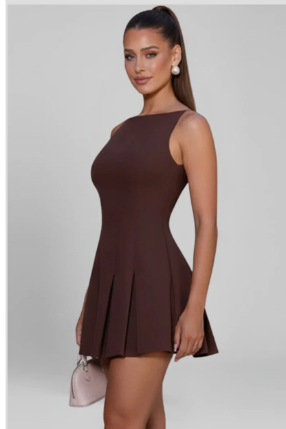 Imogen Women's Pleated Mini Dress - back view