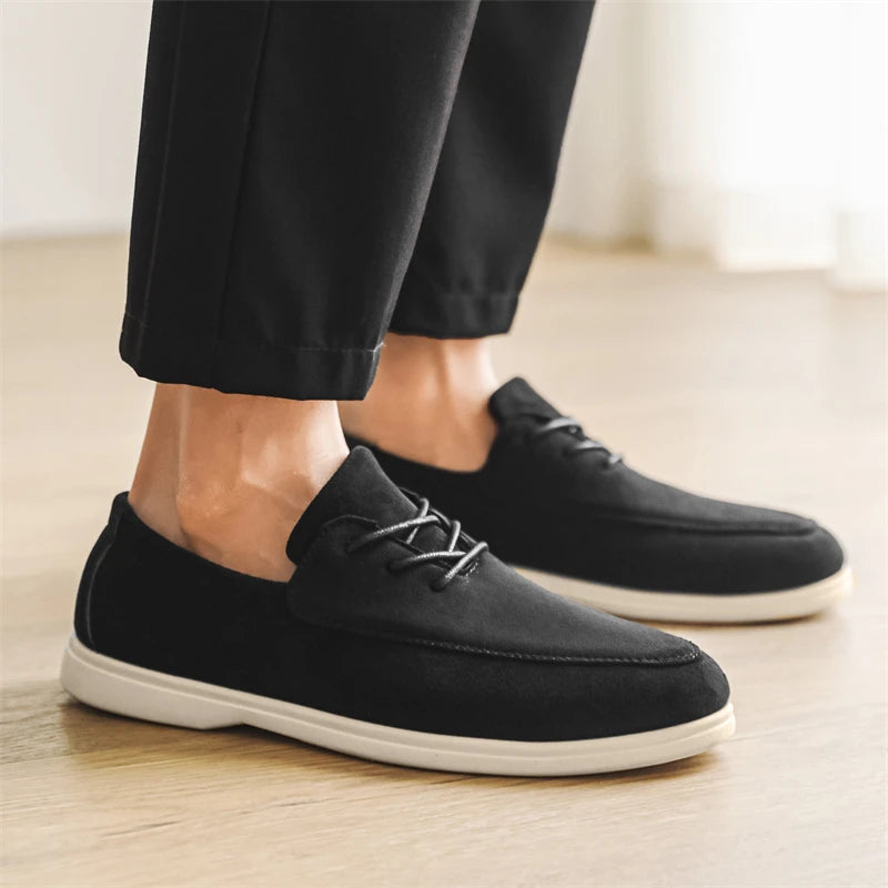 Astrid Women's Suede Loafers - close-up detail