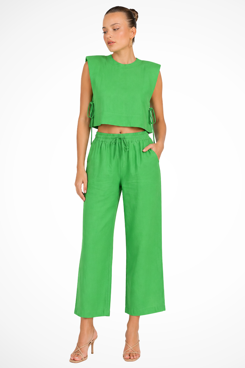 Vienna Women's Wide Leg Trousers - front view