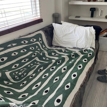 Snake Labyrinth Cotton Throw Blanket