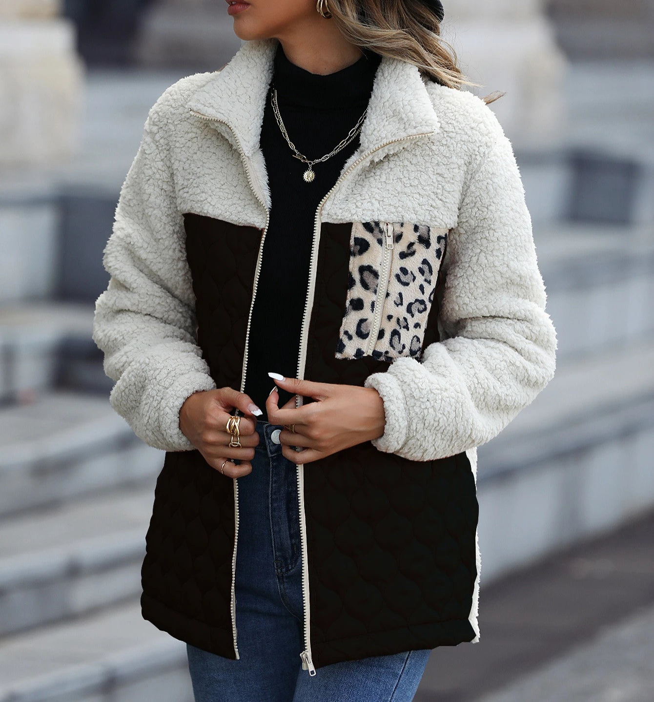 Vera Women's Quilted Jacket - full-length view
