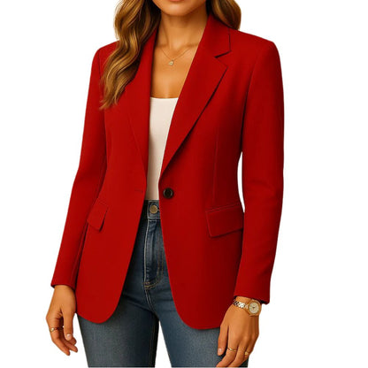 Cleo Women's Blazer - fabric and finish detail