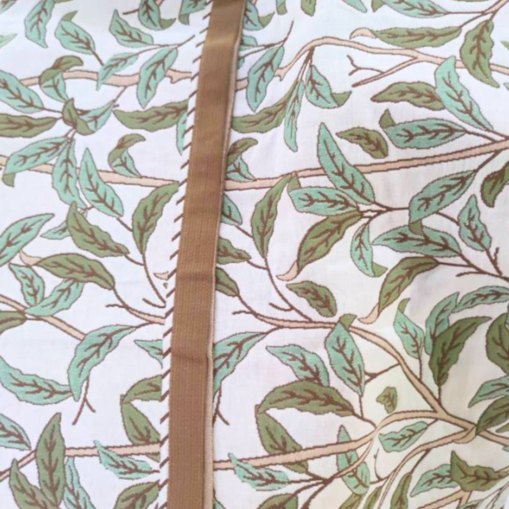 Cotton Bath Towel | Floral Leaf, Knit Weave