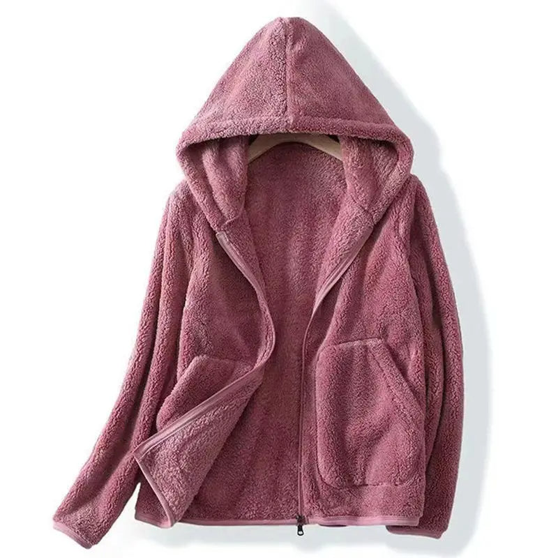 Mira Women's Jacket | Fleece, Hooded, White