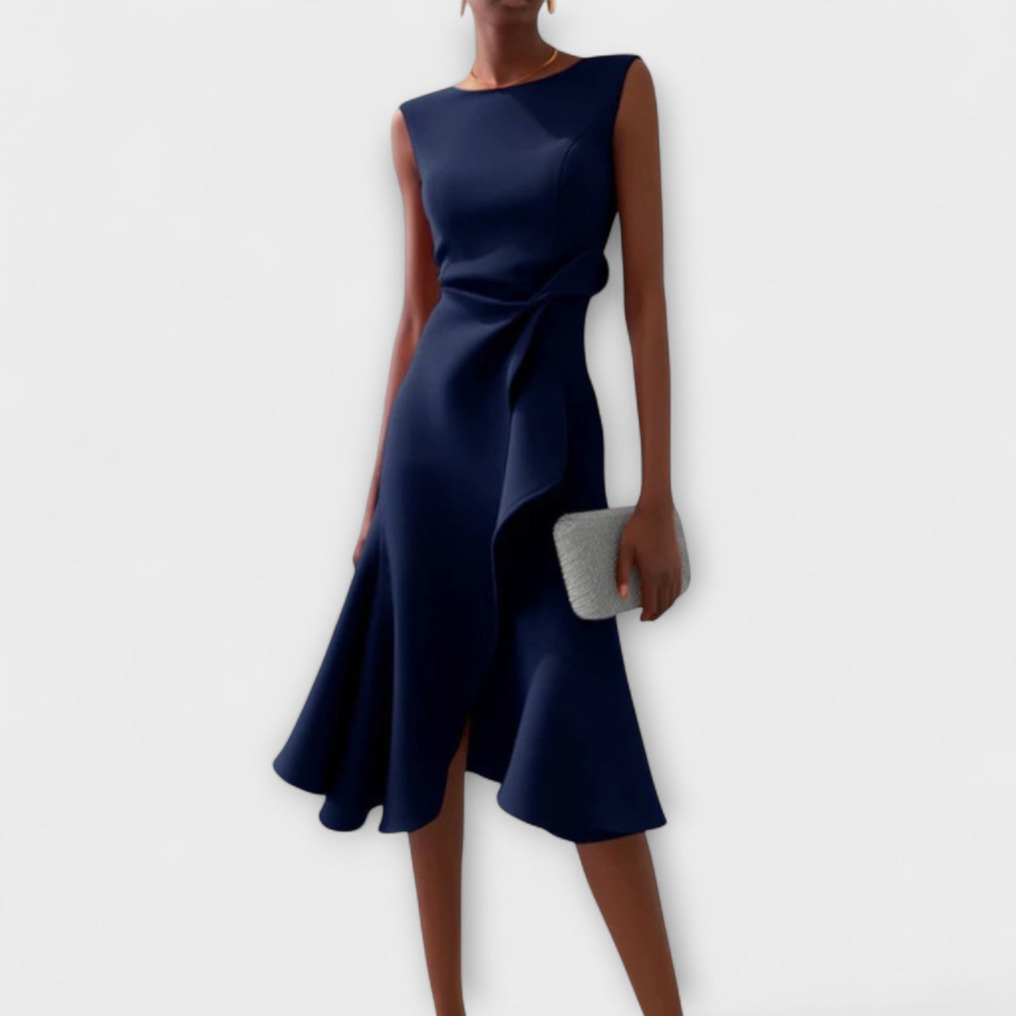 Anouk Women's Asymmetric Midi Dress - styled view