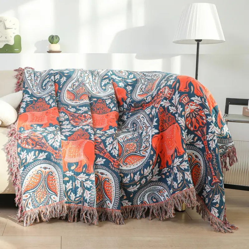 Soft Wander Tusk Cotton Blanket