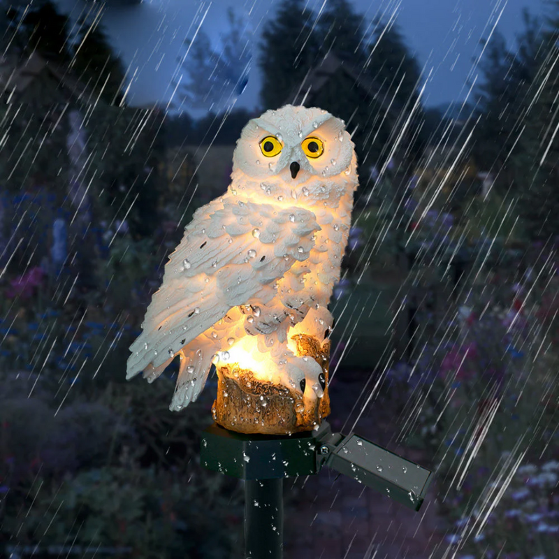 Solar Owl Garden Light