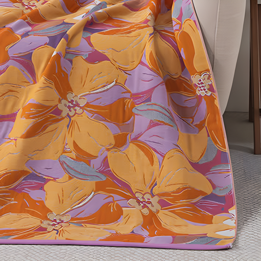 Microfiber Bath Towel | Floral, Quick-Dry