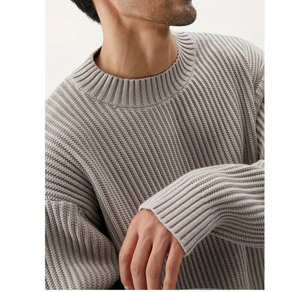 Elias Men's Sweater - fabric and finish detail
