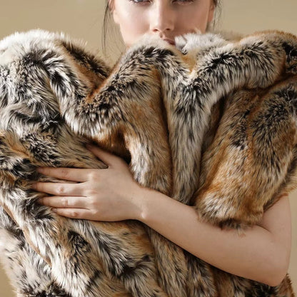 Ash Solar Throw Blanket - full-length view