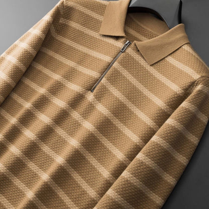 Tobias Men's Striped Shirt - fabric and finish detail