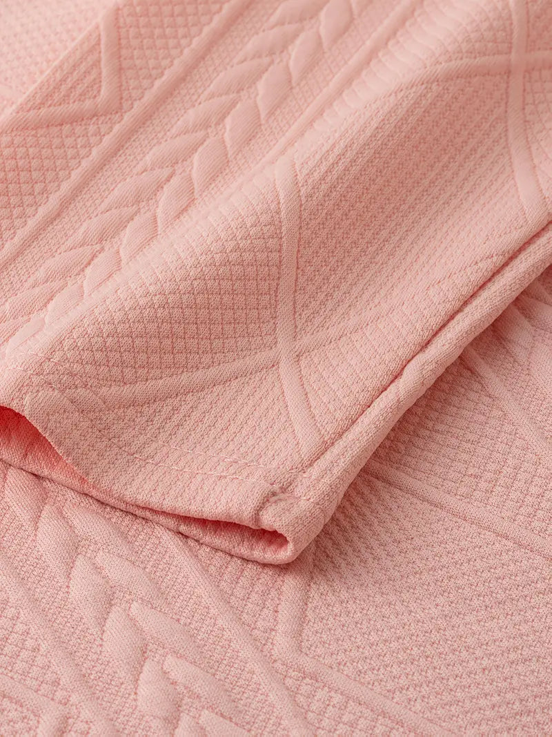 Ava Women's Cable Knit Knit Crewneck - fabric and finish detail