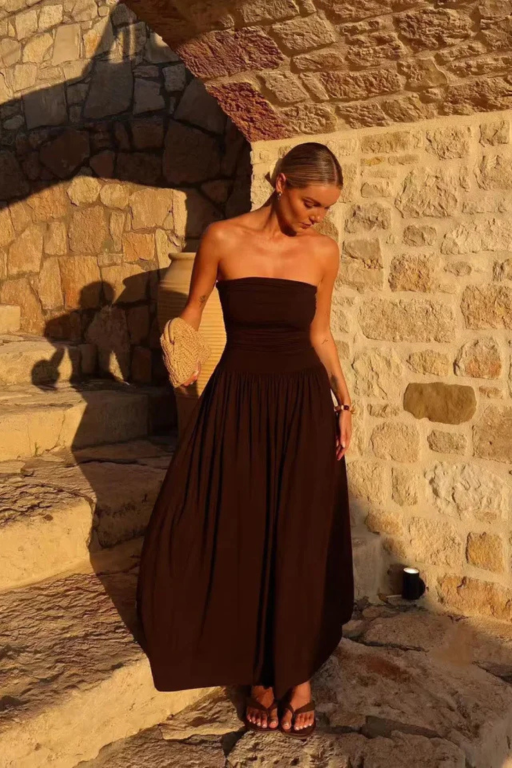 Opal Women's Pleated Dress - close-up detail