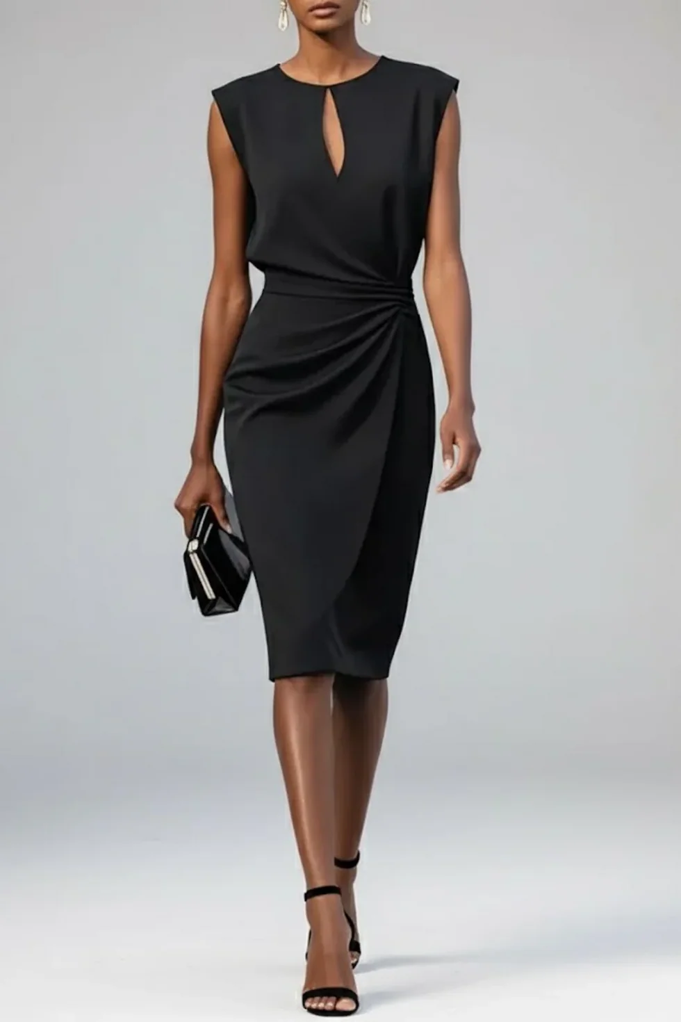 Rhea Women's Midi Dress - back view