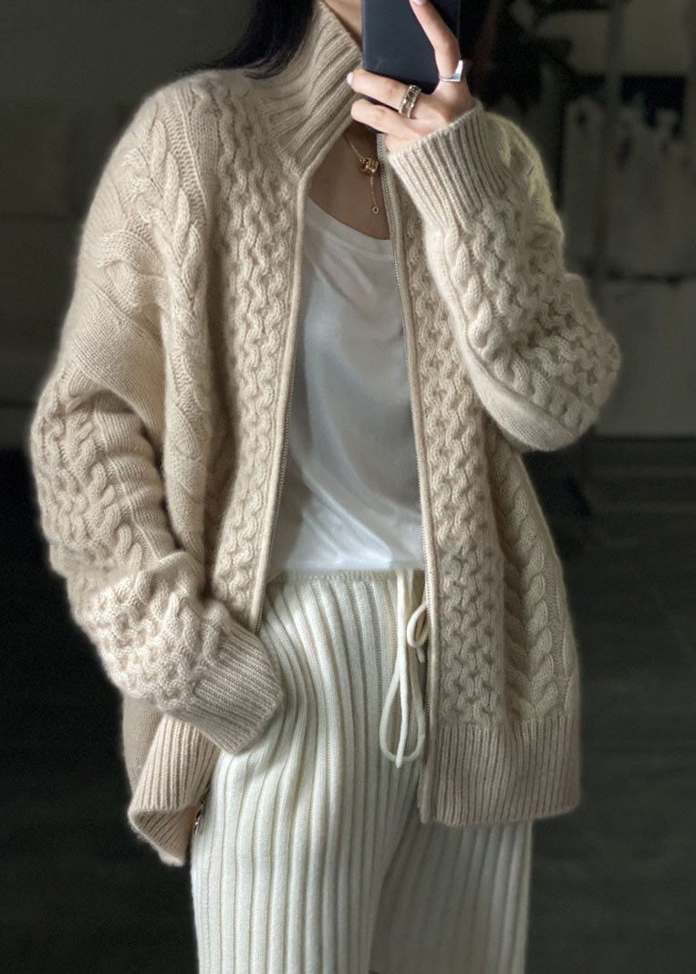 Greta Women's Cable Knit Cardigan - front view