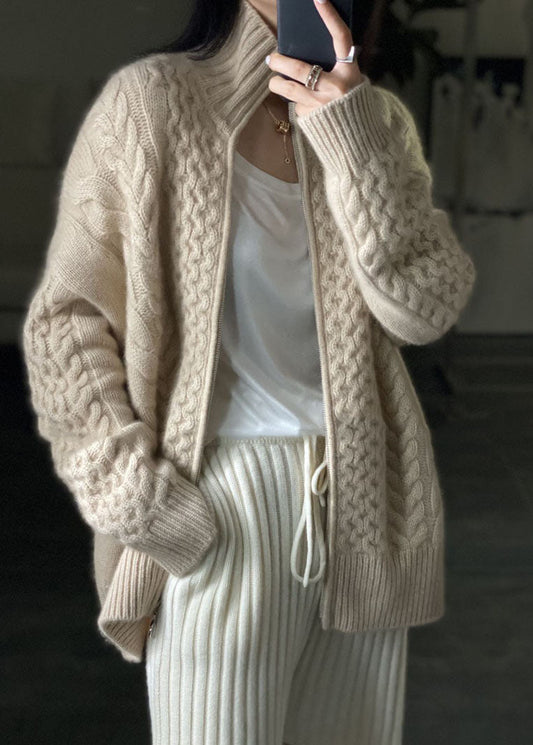 Greta Women's Cable Knit Cardigan - front view
