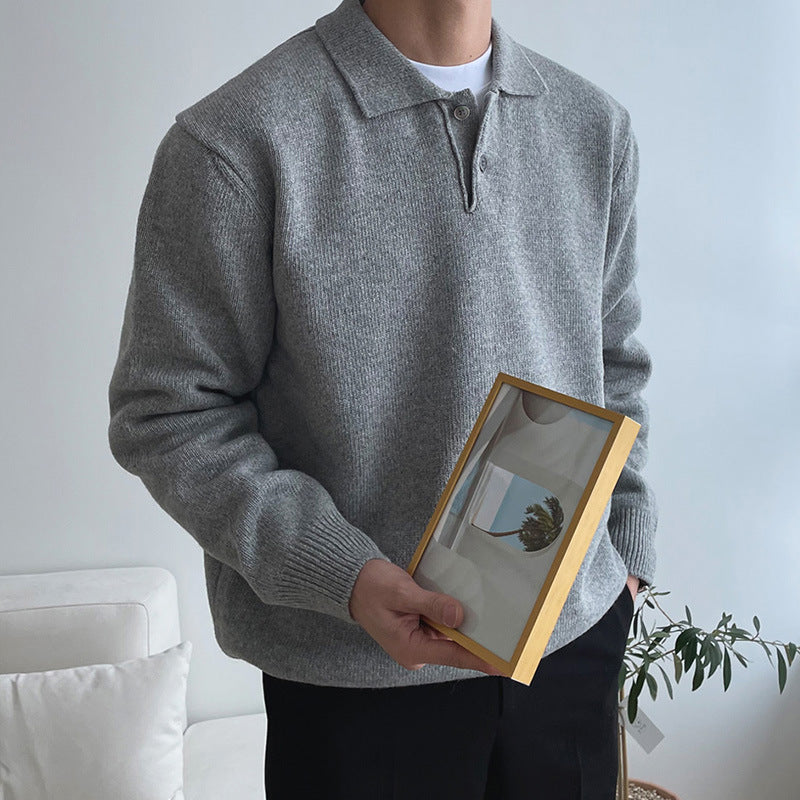 Orson Men's Sweater | Button Front, Button