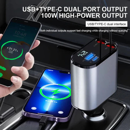 Slate Car Charger - fabric and finish detail