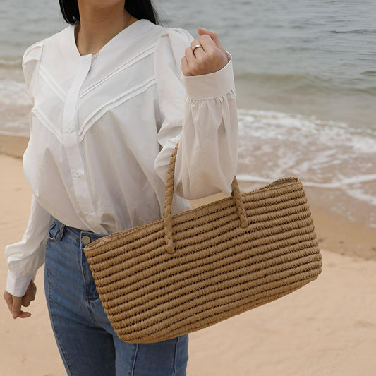 Handwoven Straw Tote Bag
