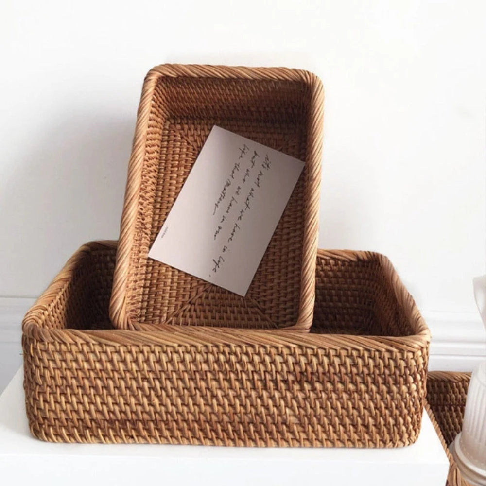 Artisan Rattan Storage Basket | Hand-Woven, Multi-Purpose
