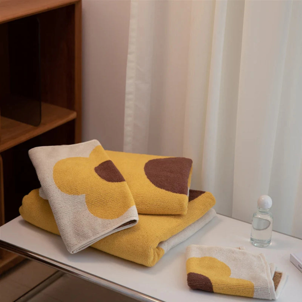Floral Cotton Bath Towel | Sunflower Print