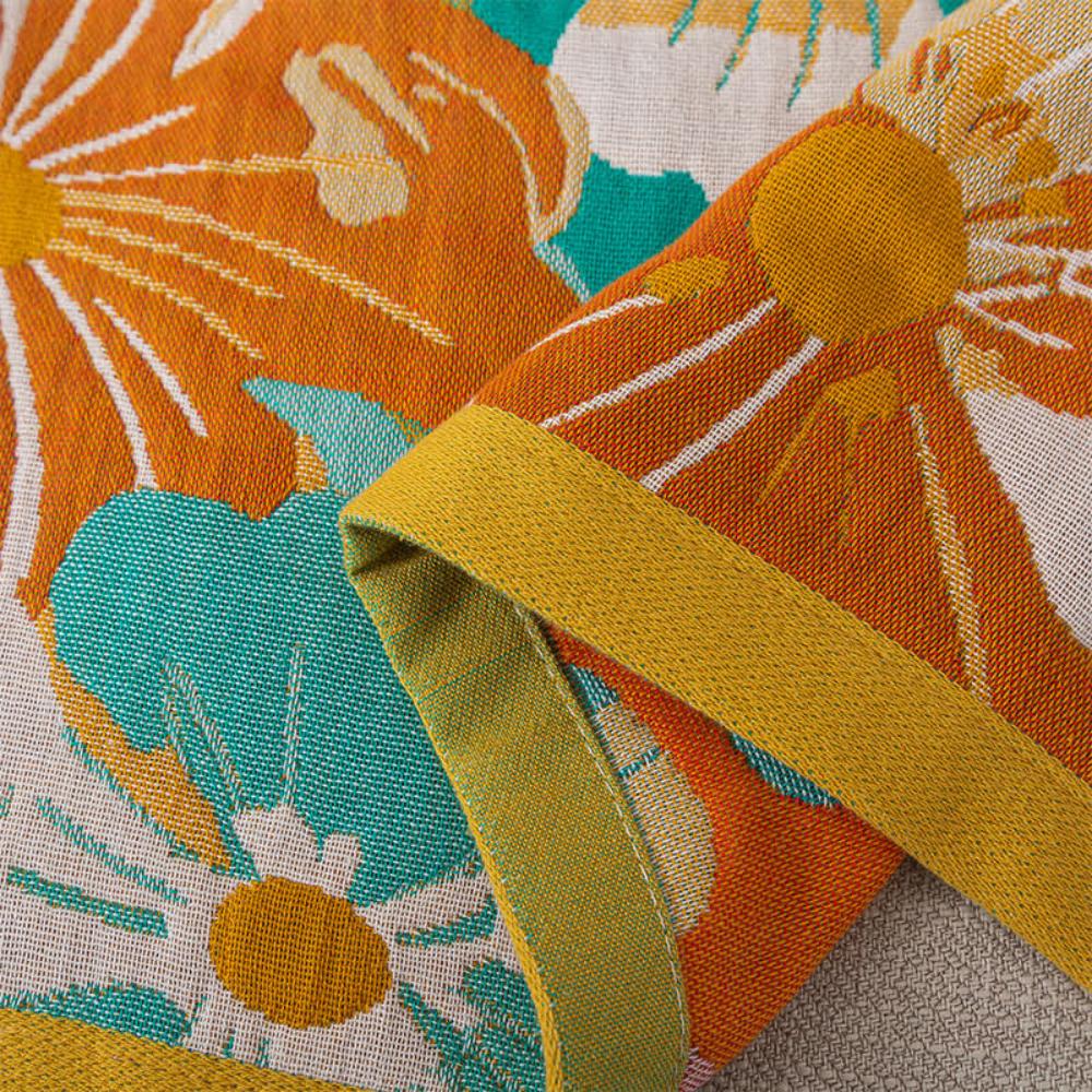 Cotton Gauze Bath Towel | Floral, Softens Over Time