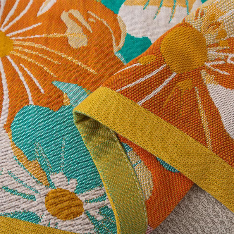 Cotton Gauze Bath Towel | Floral, Softens Over Time