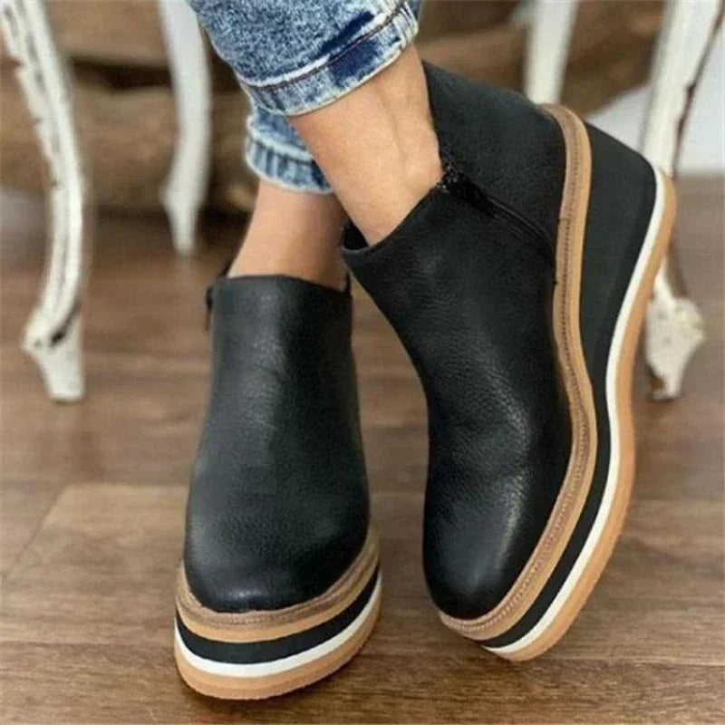 Nell Women's Ankle Boots | Leather, Wedge
