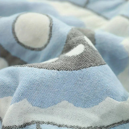 Santorini Mandala Cotton Blanket
