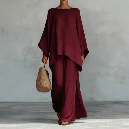 Thea Women's Linen Linen Resort - back view