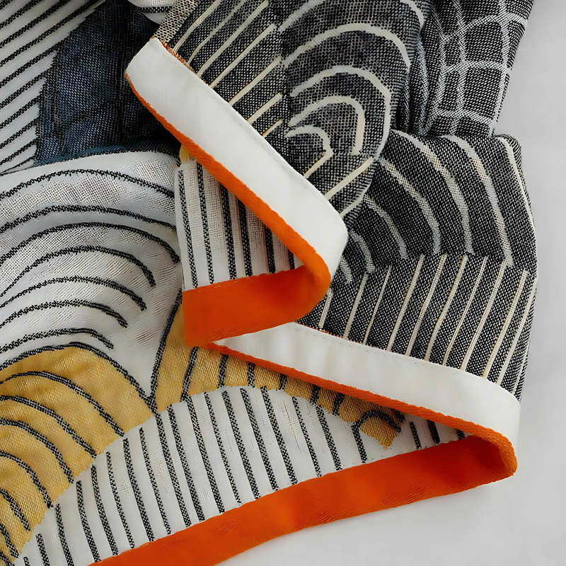 Cotton Bath Towel | Shell Jacquard Print
