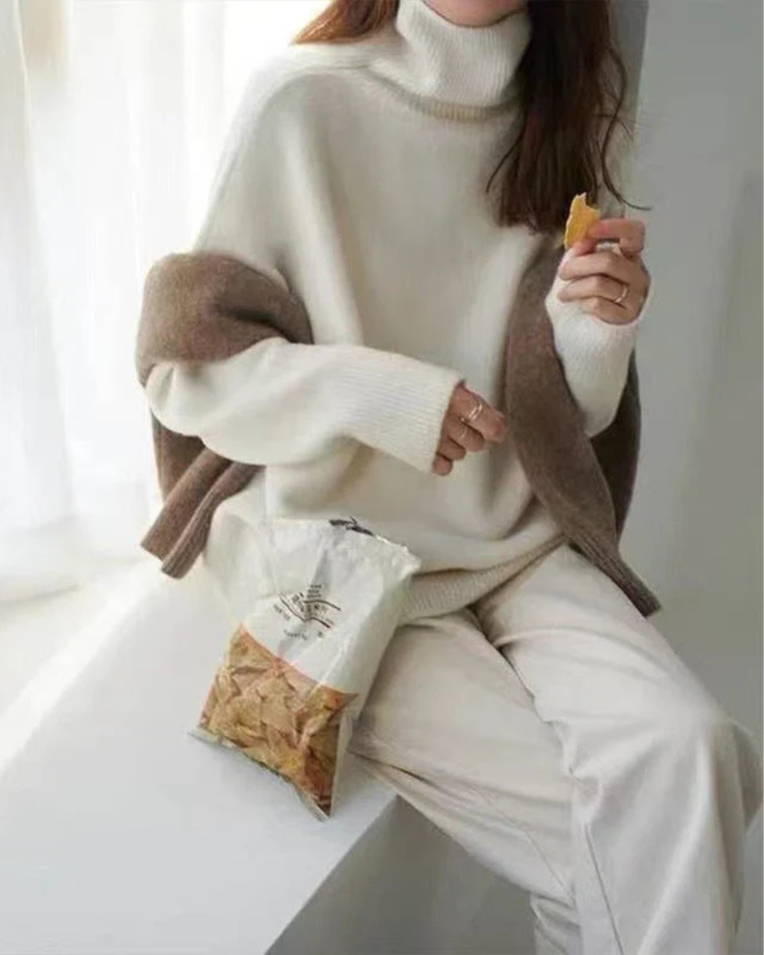 Mira Women's Oversized Sweater - full-length view