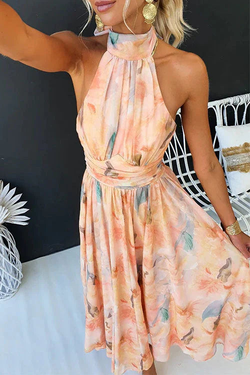 Odette Women's Floral Maxi Dress - back view