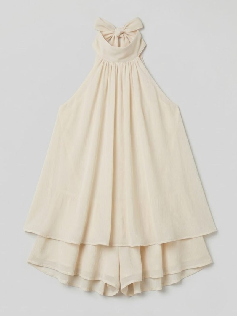 Lila Women's Pleated Mini Dress - close-up detail