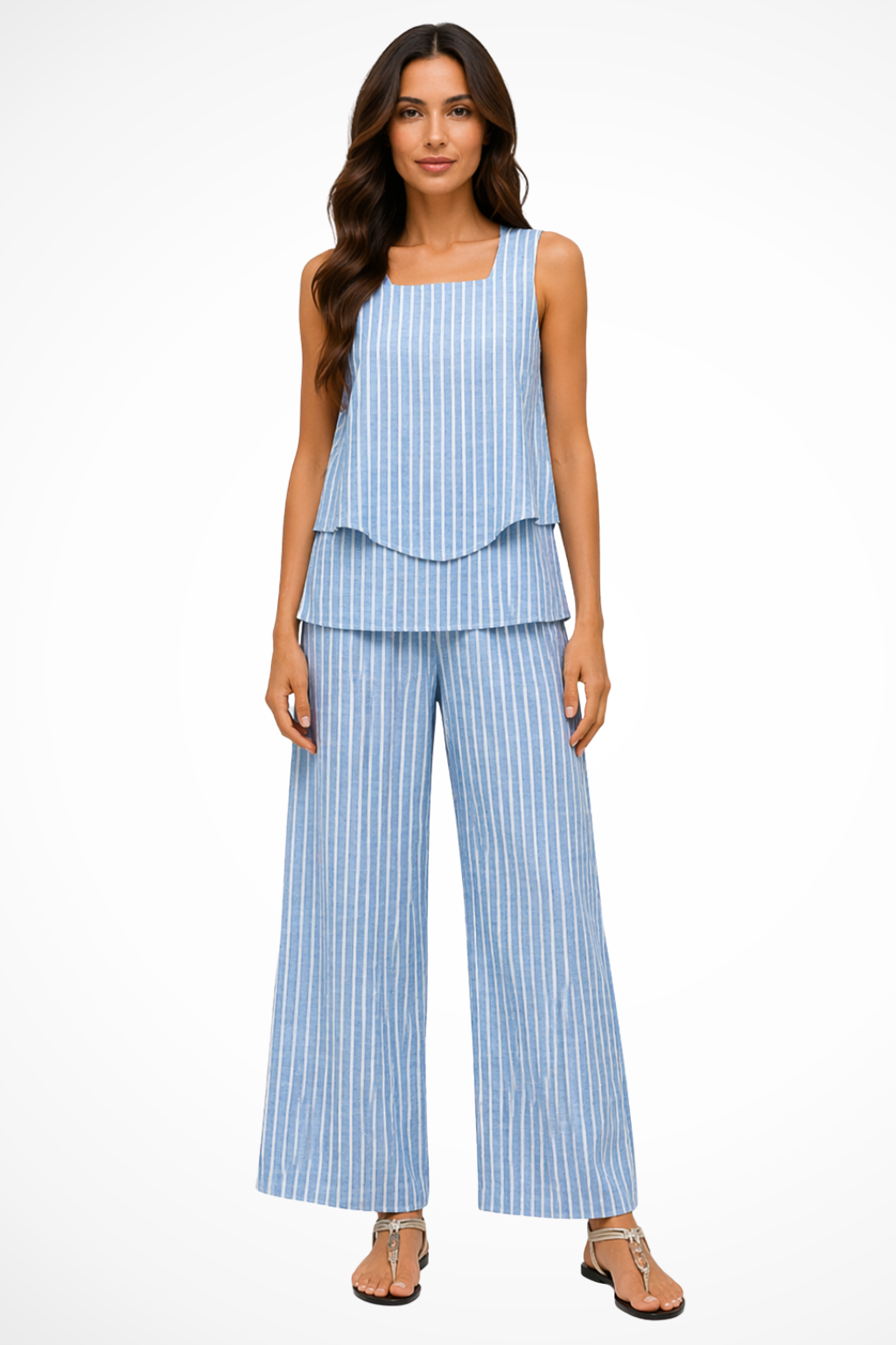 Sophie Women's Wide Leg Trousers - styled view