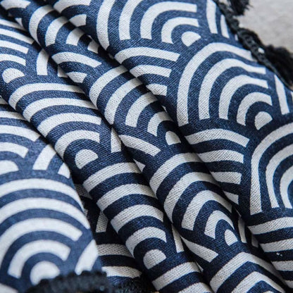 Tidal Scales Curtain | Fish-Scale Pattern, Eco Cotton